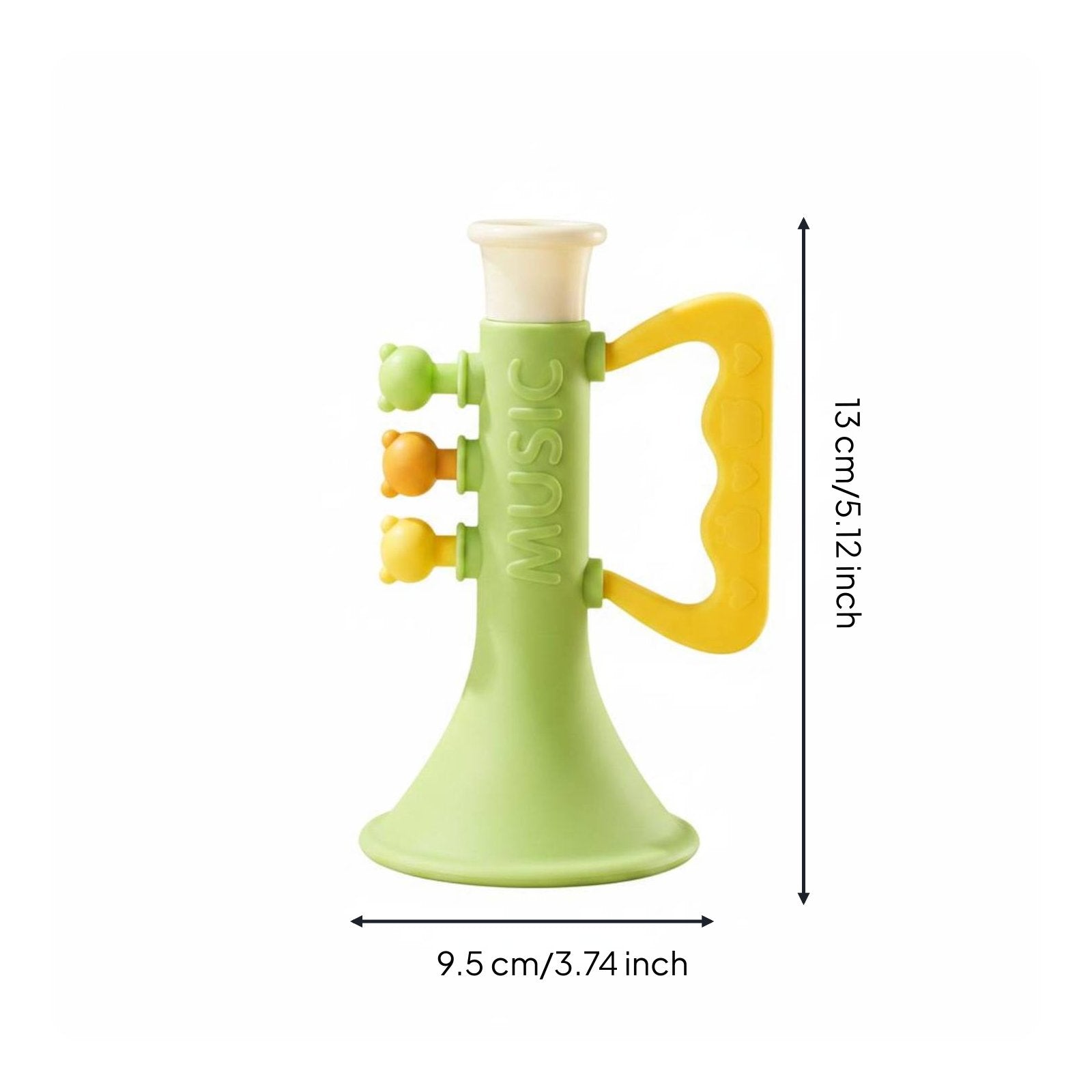 Silicone Trumpet Toy Easy to Hold Trumpet Toy Educational for Infants