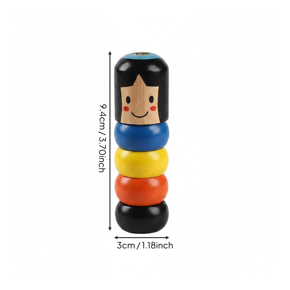 Unstoppable Wooden Doll Fun to Hit Enchanting Wooden Man Toy Stress Relief