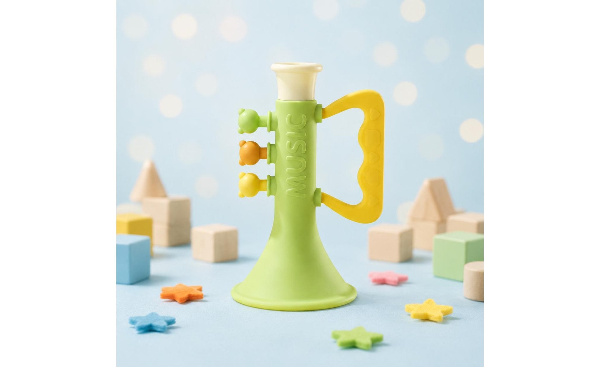 Silicone Trumpet Toy Easy to Hold Trumpet Toy Educational for Infants