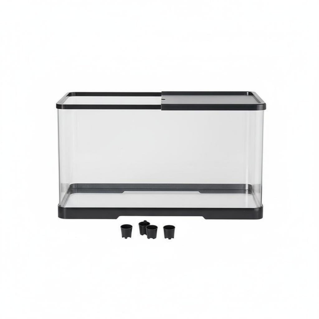 Transparent Reptile Habitat Easy Clean Acrylic Arachnid Enclosure Ventilated Gecko Enclosure for Desktop