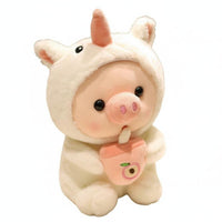 Tea Pig Plushie Cute Design Pig Plushie Cuddly for Bedroom, Girls, Couples