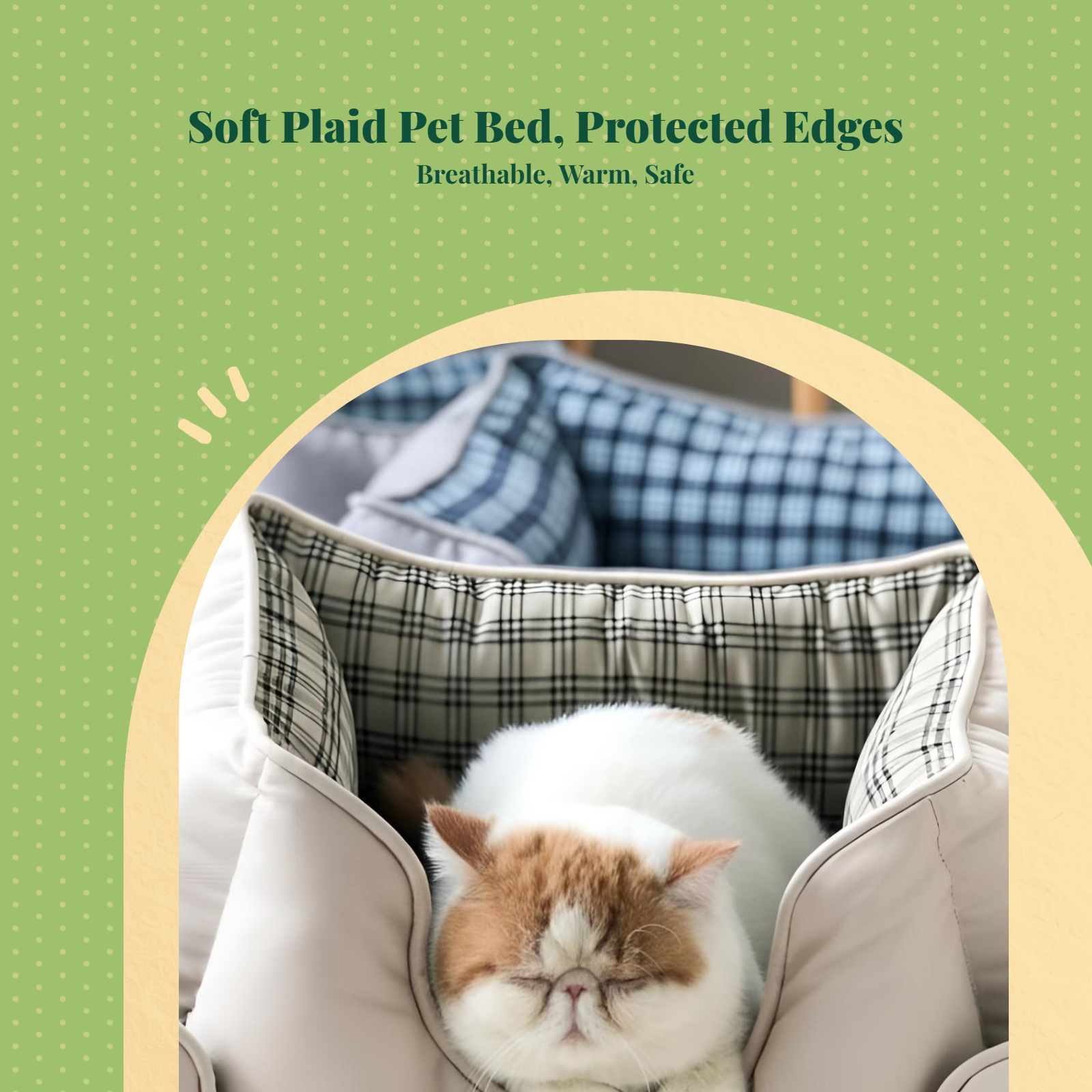 Washable non-slip pet bed