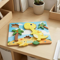 Shape-Matching Puzzle Educational Wooden Shape Puzzle Board Fine Motor Skills