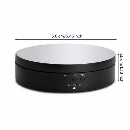 USB Charging Turntable Rechargeable Battery Support for Shop Showcase