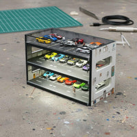 1:64 Parking Garage Sturdy Construction LED Parking Garage Display for Shelf