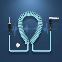 Coiled Guitar Cable Shielded Bass Guitar Cable Long-Lasting for Practice