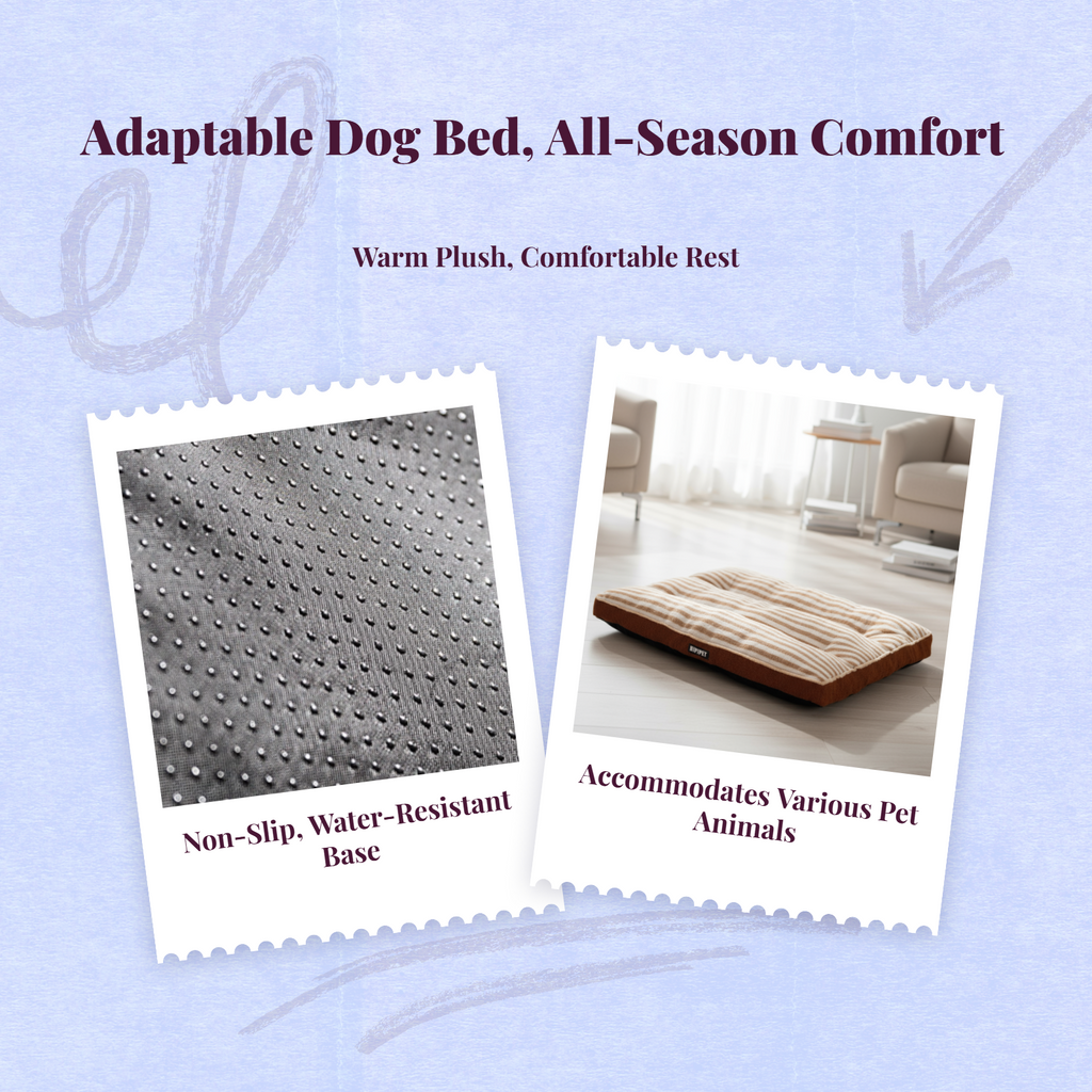 Dog Bed, Orthopedic cleanable Pet Sofa, Removable Cover, Winter Warm Mat for Large Dogs