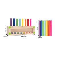 Montessori Cylinder Peg Board Early Education Wooden Cylinder Sorting Board