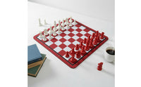 Chess Set Portable Rubber Mat Chess Set Lightweight for Beginners, Students