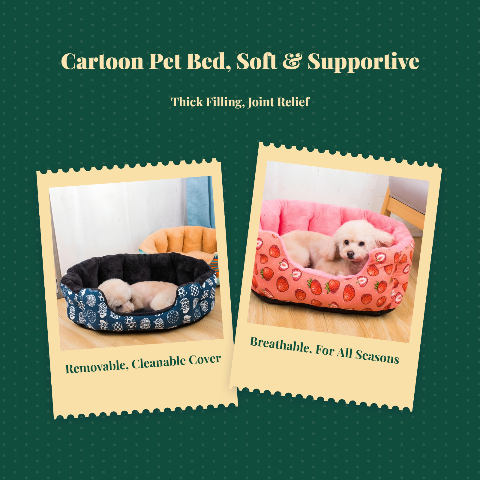 Cartoon Cat Bed Dog Mat Winter Warm Pet Bed PP Multi-Scene Use