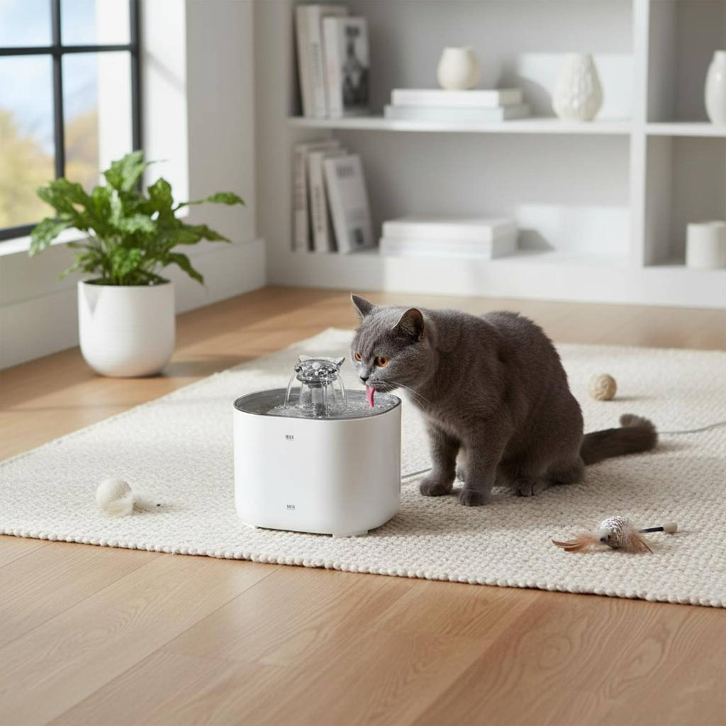 Rechargeable Kitty Fountain Quiet Pet Care Item Easy to Clean for Cats