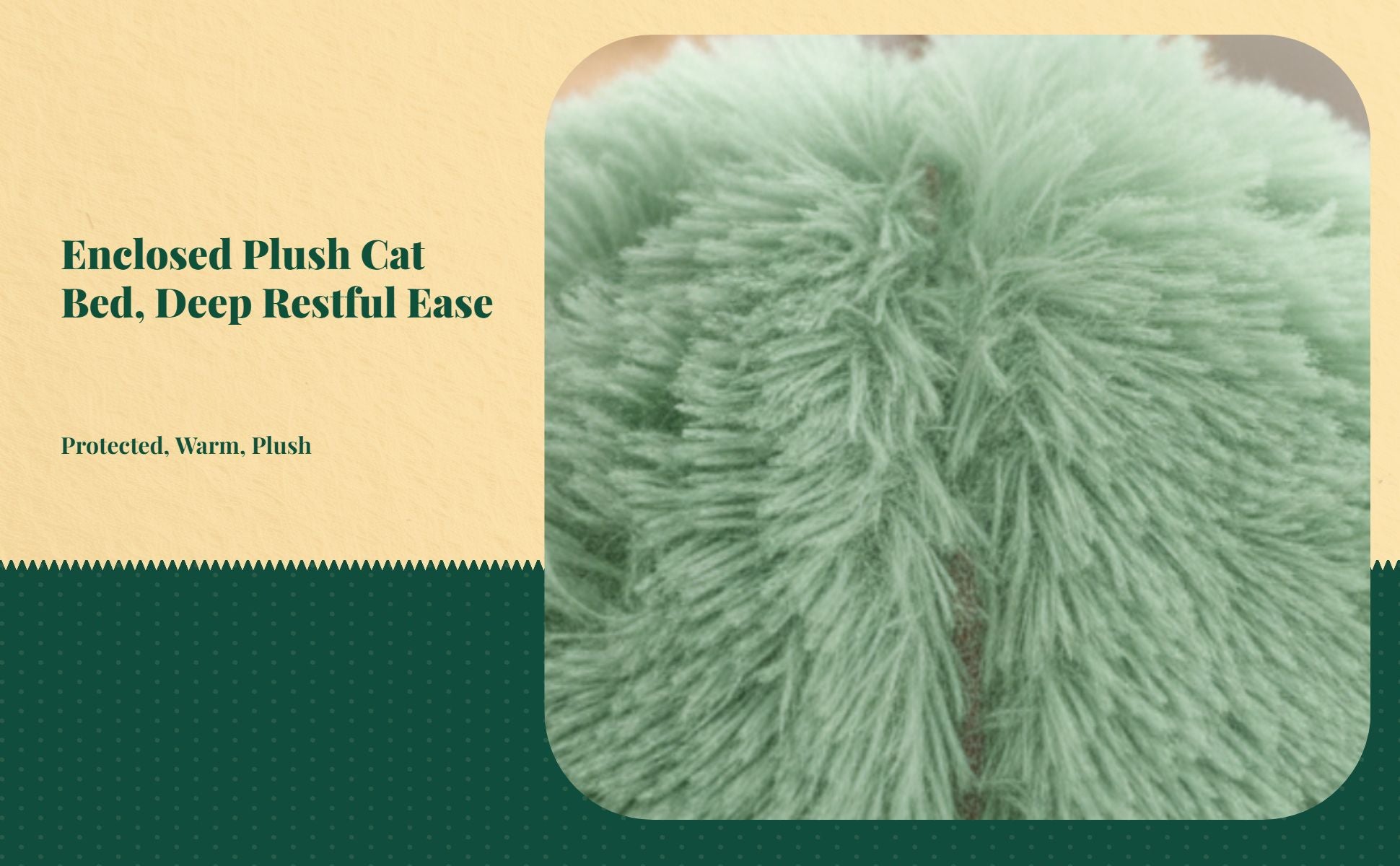 Washable plush cat bed, non-slip