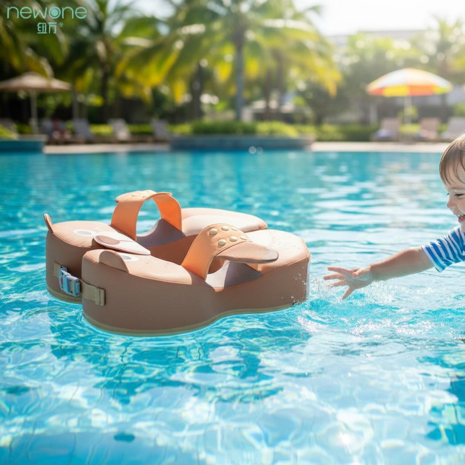 Armpit Swim Buoy Cute Bear Shape Non Inflatable Baby Buoy Leakproof for Babies
