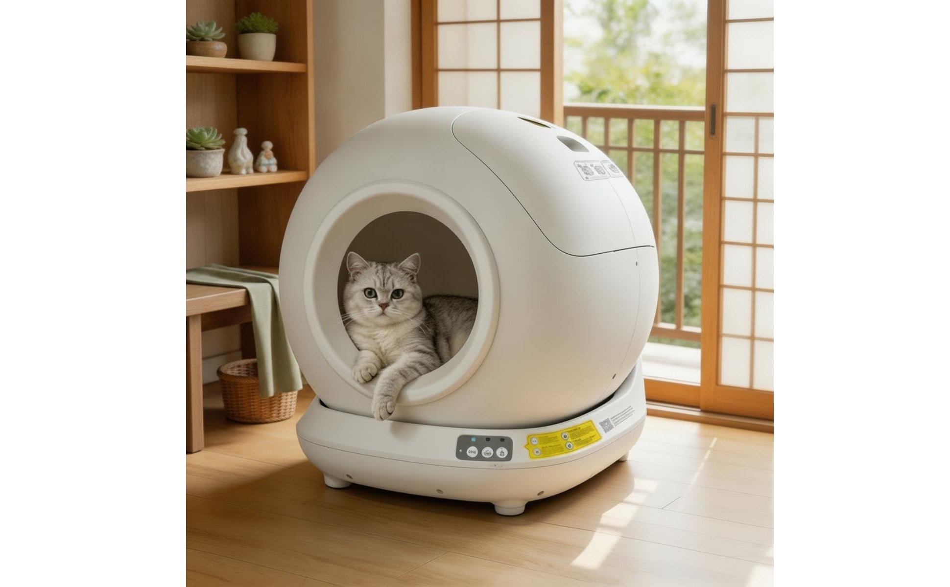 Electric Smart Litter Box with App Control Large Capacity Automatic Cat Litter Box Easy to Maintain Pet Supply Safe for Home, Apartment