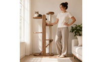 Wooden Cat Climber Climbing Tree Compact Cat Climbing Floor-Standing Structure Standing Pet Accessory