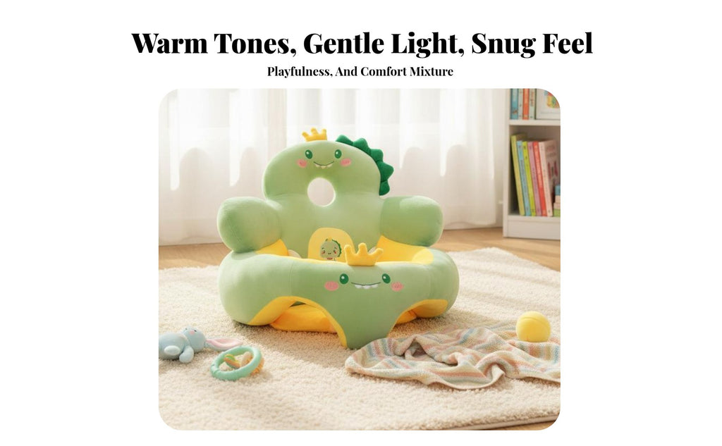 CreatureShaped Baby Sofa Anti-Tip Design CreatureShaped Soft Fabric Chair
