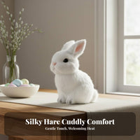 Lifelike Easter Bunny Cute Design Faux Rabbit Model Photo Prop for Desktop