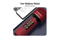 Wireless Bluetooth Vocal Amplifier Voice Changer Wireless Karaoke Vocal Amplifier High-Fidelity Sound Quality 3-in-1 Karaoke Mic for Children, Family