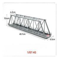 1:87 Bridge Model Glue No-Glue HO Scale Bridge for Model Scene, Train Collectors