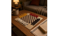 Four-Player Chess Set Sculpted Knight Heads 4 Player Chess Set Strategy Game Glossy Rounded Corners