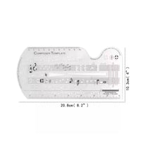 Music Notation Template Ruler Measuring Measurements Musical Symbol Stencil