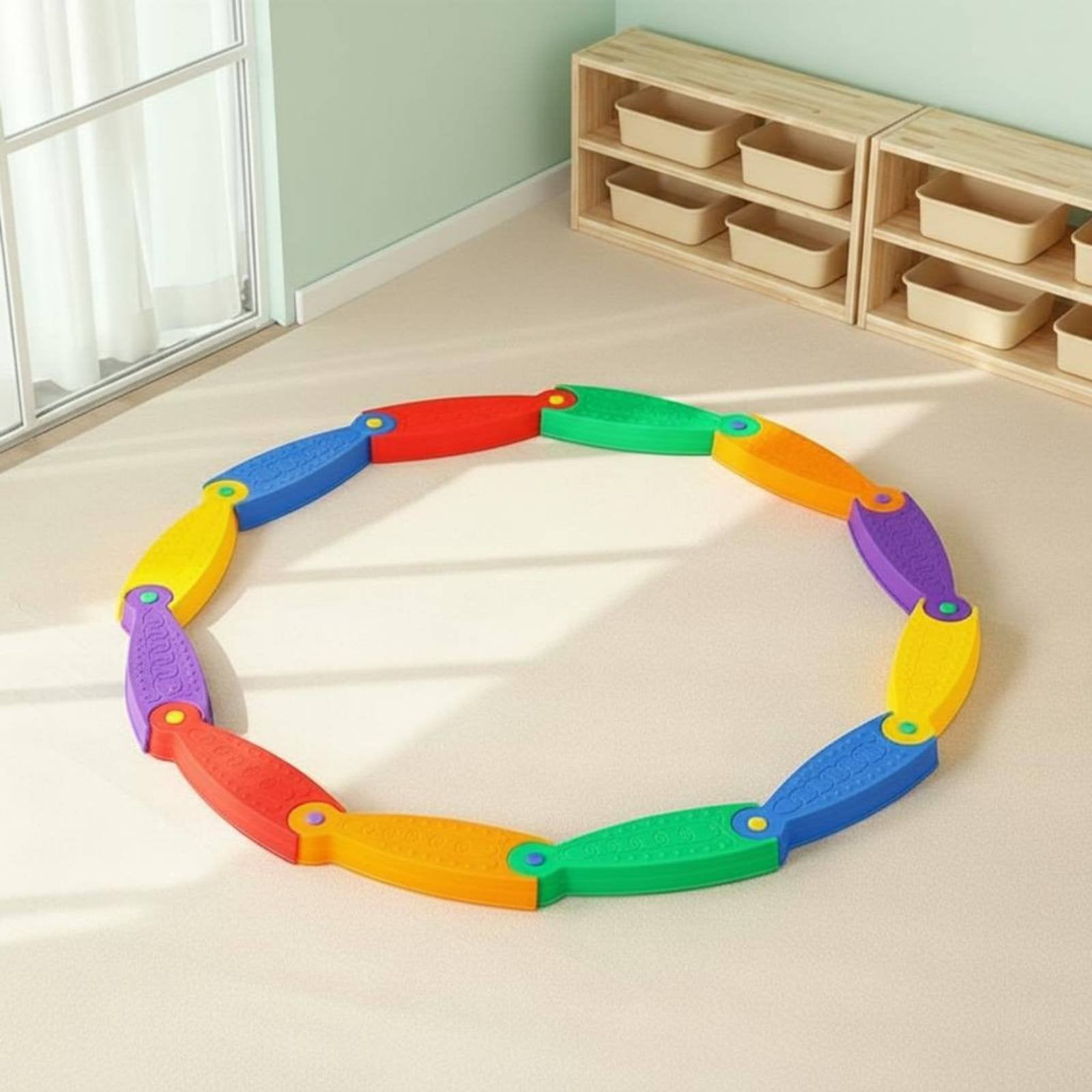 Balance Stepping Stones Colorful Stepping Bridge Modular Children's Training Gear for Playroom