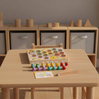 Wooden Bee Color Matching Game Attention Training Beehive Color Sort Board Safe