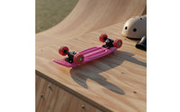 Multiple Colors 17 Inch Plastic Skateboard Lightweight & Portable Mini Cruiser Skateboard Ready to Ride Single Kicktail Board Non-Slip Deck for Beginners, Street Cruising, Commuting