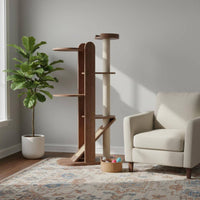 Wooden Cat Climber Climbing Tree Compact Cat Climbing Floor-Standing Structure Standing Pet Accessory