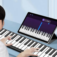 88 Key Roll up Piano Rechargeable Musical Instrument Dustproof for Travel, Kids