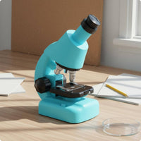 1200x Microscope Kit Blank Slides Visual Microscope Experiment Set Safe Plastic