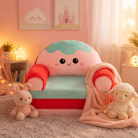 3-Layer Foldable Kids Chair Portable Folding Kids Sofa Memory Foam for Toddlers