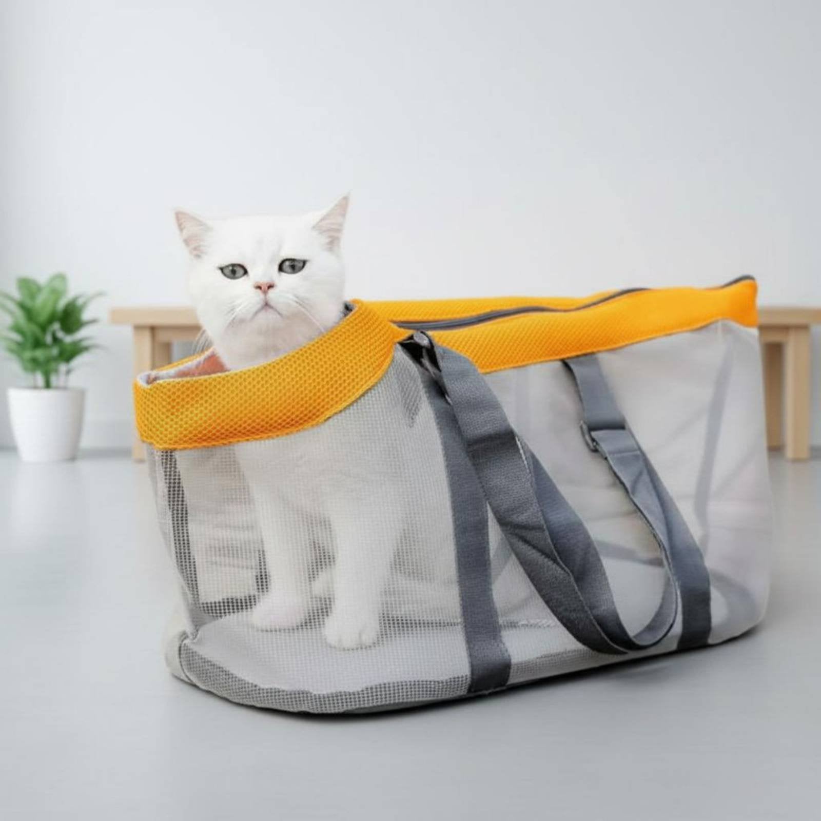Mesh Pet Carrier Bag Foldable Mesh Pet Carrier Lightweight for Travel