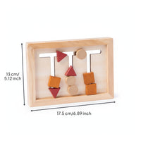 Rounded Edges Wooden Shape Matching Toy Wooden Shape Matching Board Compact
