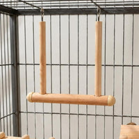 3 Pieces Bird Cage Accessory Set Wooden Bird Swing Easy to Install Parrot Climbing Ladder for Parrots