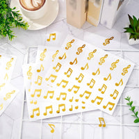 20 Pieces Glitter Music Note Stickers Glittery Design Music Note Sticker Self School Supplies for Teachers, Scrapbooking, Party Favors