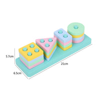 Wooden Brain-Teaser Toy Colorful Shape Sorting Board Fine Movement Skills