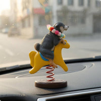 Shiba Inu Figurine Bead Collar Coiled Base Figurine Small