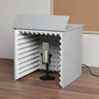 Noise Reduction Desktop Vocal Booth Detachable Portable Audio Input Device Isolation Barrier Quick Assembly for Podcasters, Voice Actors