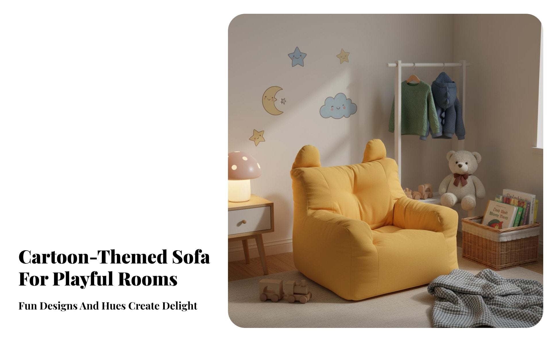 Toddler Beanbag Armchair Wear-Resistant children's Furniture for Girls, Toddlers
