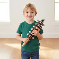 25 Early Learning Educational Wooden Bell Shaker Clear Sound Chime Shaker for Kids, Music Class, Preschool, Home Education