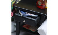 1:12 Scale Dollhouse Nightstand Modern Design Bedside Table Functional Drawer Miniature Bedside Table for Adults