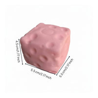 Cheese Cube Compressible Squeezable Sensory Compress Rounded Edges