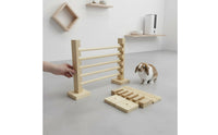 Wooden Bunny Jump Bar Sturdy & Long-Lasting Adjustable Rabbit Hurdle
