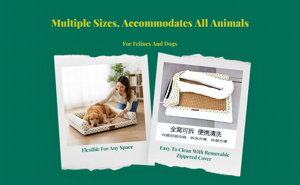 Cooling Dog Bed, cleanable Pet Cooling Mat, Comfortable Cat Sleeping Haven, Summer Rectangular Pet Bed for Dogs and felines, Easy to Clean, average Size