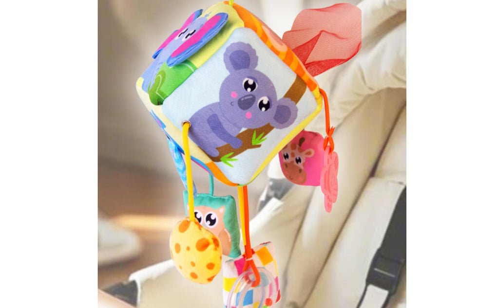 Baby Carriage Hanging Toy Teether Activity Cushioned Travel Friendly