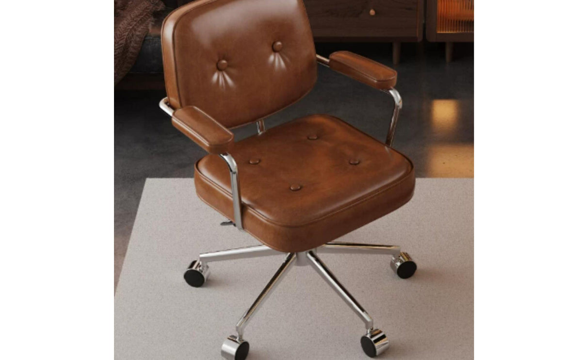Adjustable Height Ergonomic Office Chair Sturdy Construction Rolling Computer Armchair Pressure Relief Rolling Task Chair with Armrests Wide Seat for Students, Dorm Room