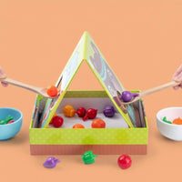 Chopstick Training Toy Educational Fine Motor Skill Toy Simulated Food Feeding Game for Young Children