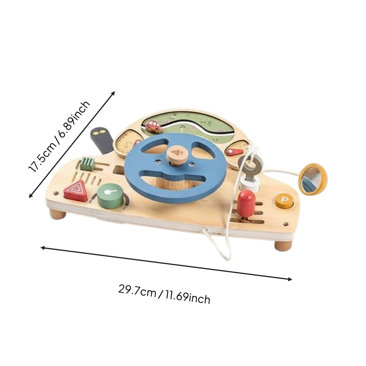 Steering Wheel Busy Board Develops Fine Engine Skills Pretend Play Car Simulator