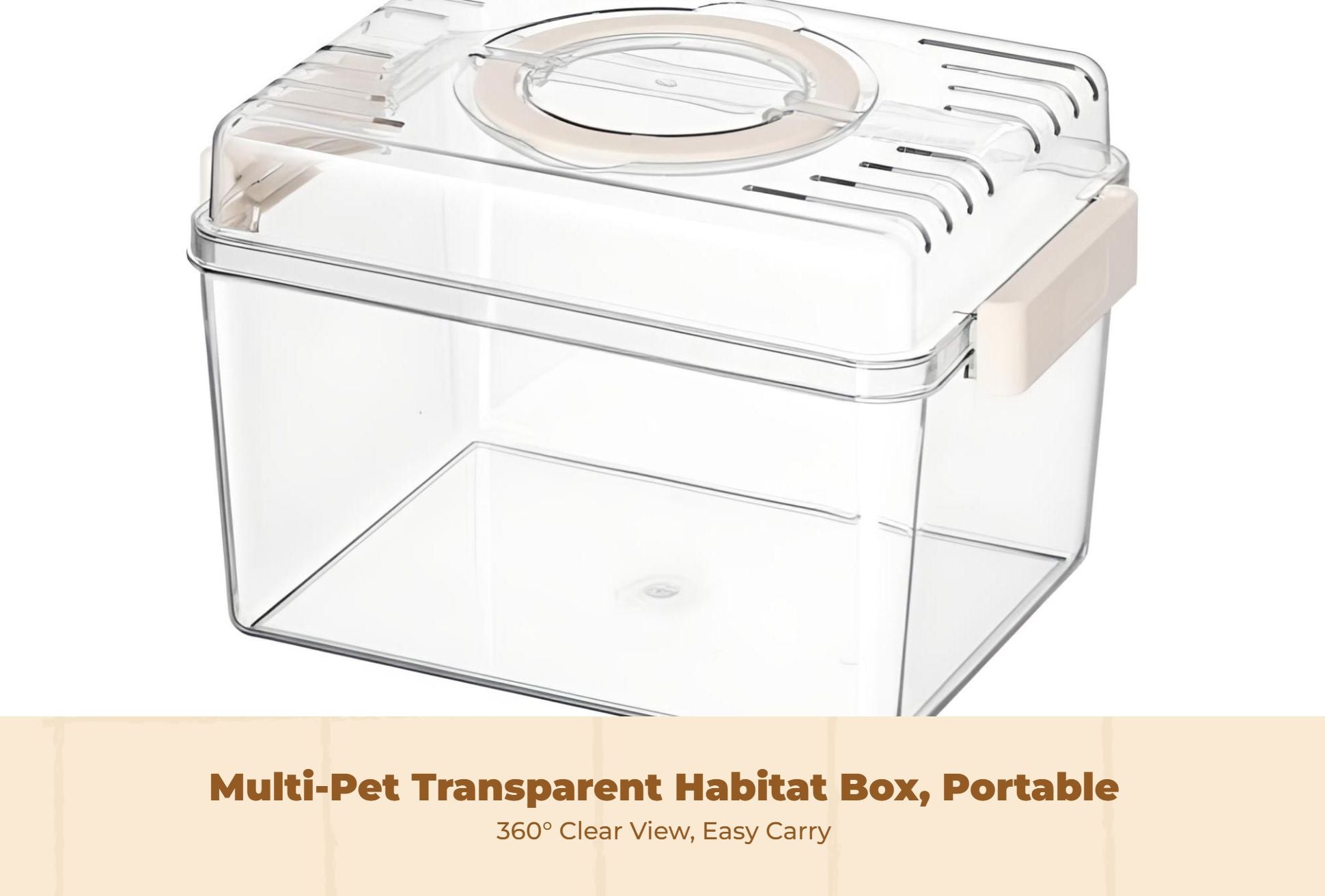 Ventilated portable hamster habitat